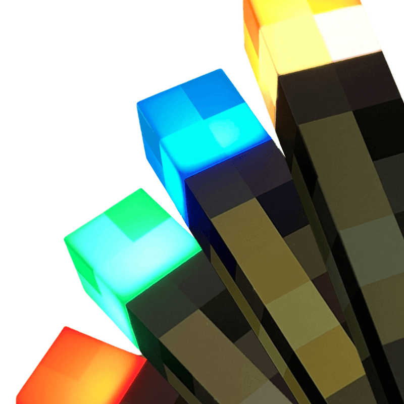 Tocha de Minecraft - Luminária 4 cores - monking-store
