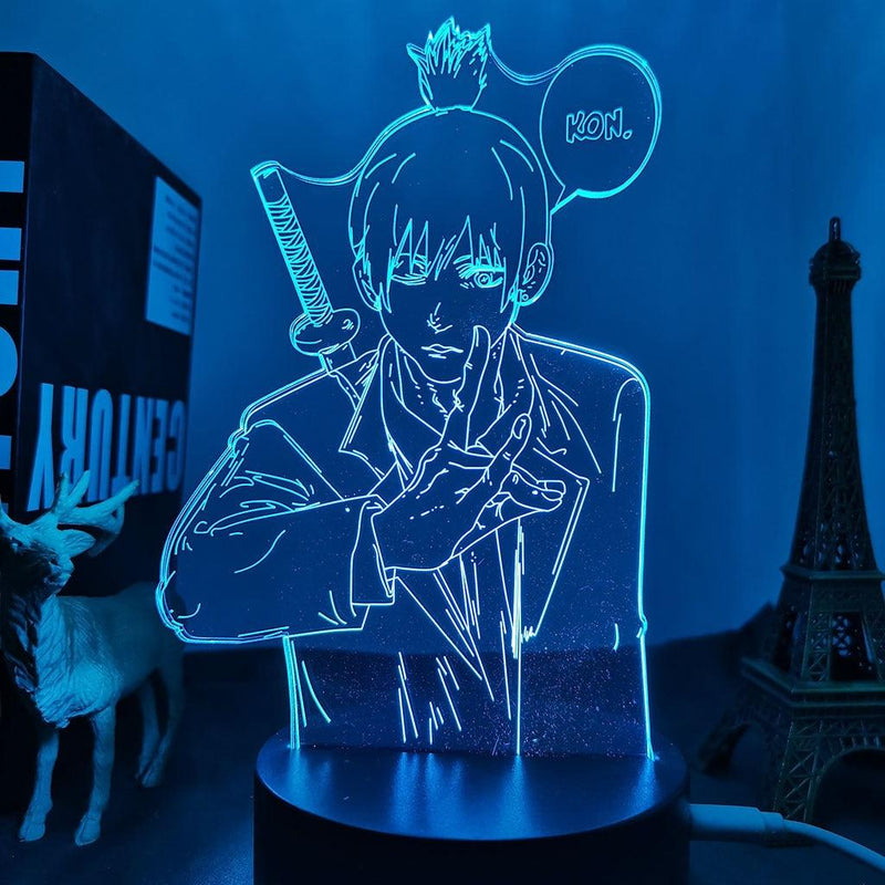 Luminária 3D LED de Chainsaw Man - Aki - monking-store